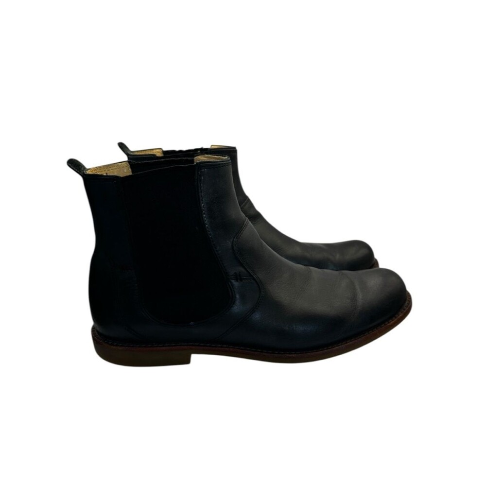 UGG Stevenson Chelsea Boots Mens 11.5 Black Leather Slip On Ankle Dress Casual